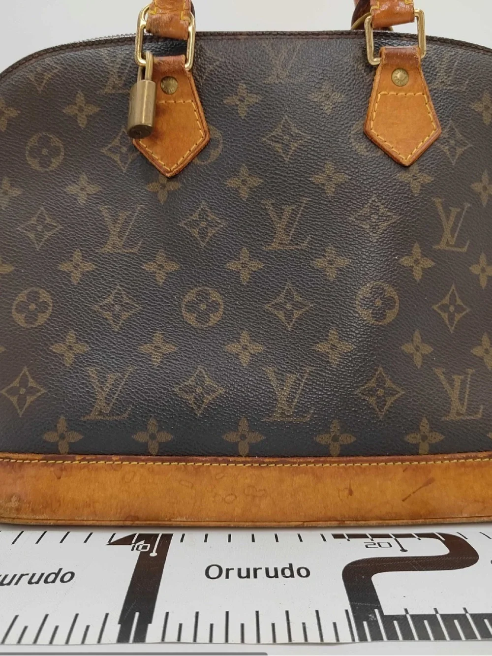 Alma Bag •LV •Louis Vuitton Brown and Tan Monogram Alma Handbag